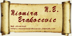 Miomira Brakočević vizit kartica